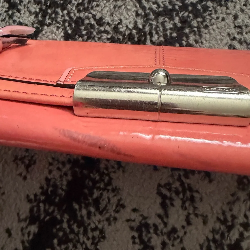 Coach Coral Patent Leather Wallet - Picture 6 of 12